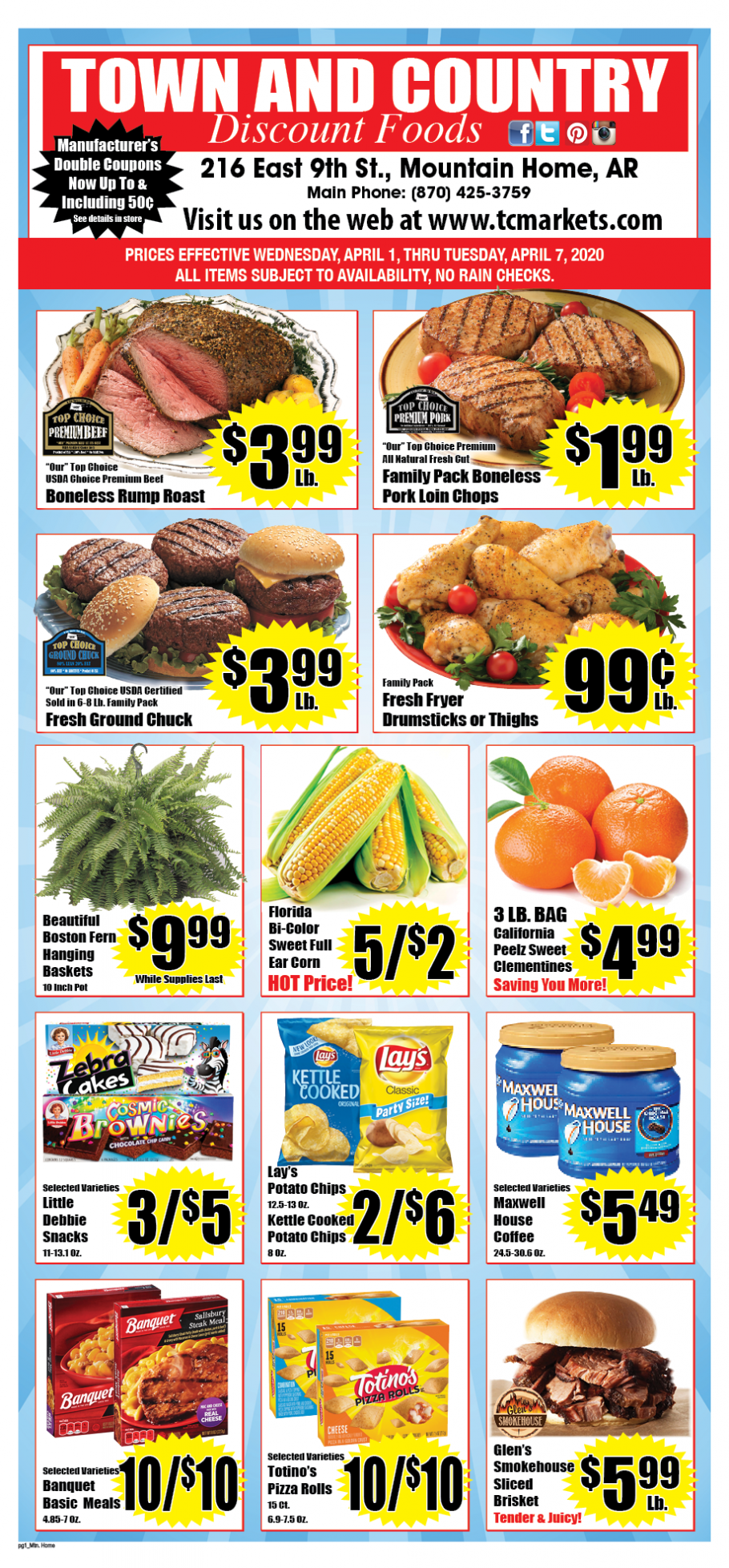 Mountain Home Ad Town & Country Supermarkets