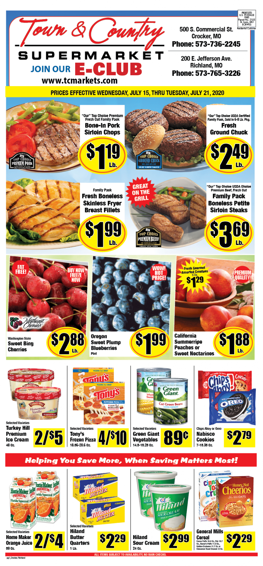 Crocker Ad Town & Country Supermarkets