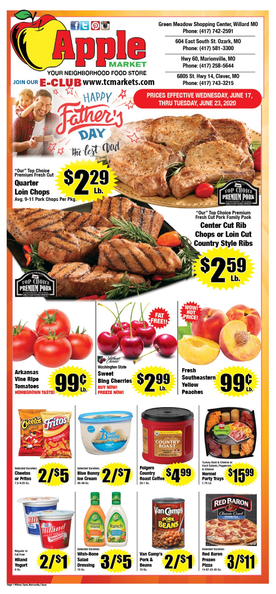 Ozark Ad Town & Country Supermarkets