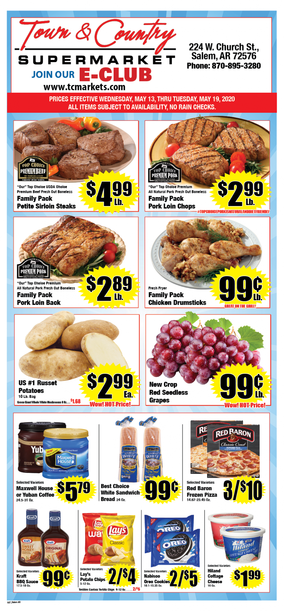 Salem, AR Ad Town & Country Supermarkets