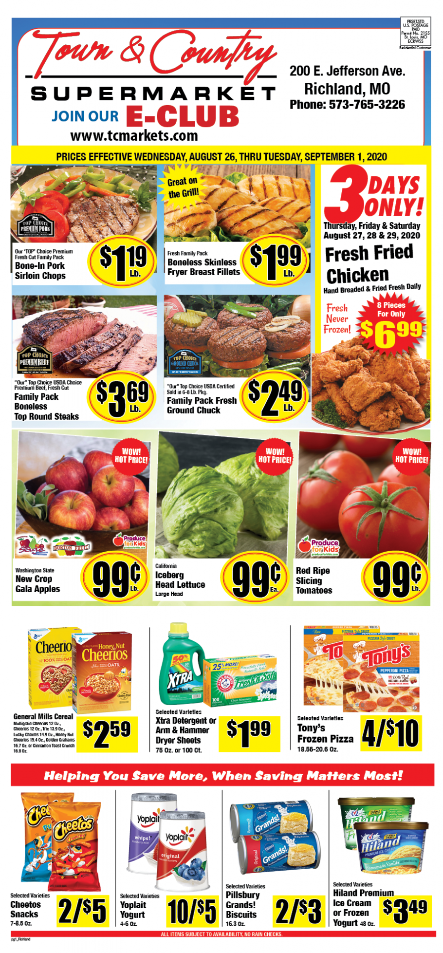 Richland Ad Town & Country Supermarkets