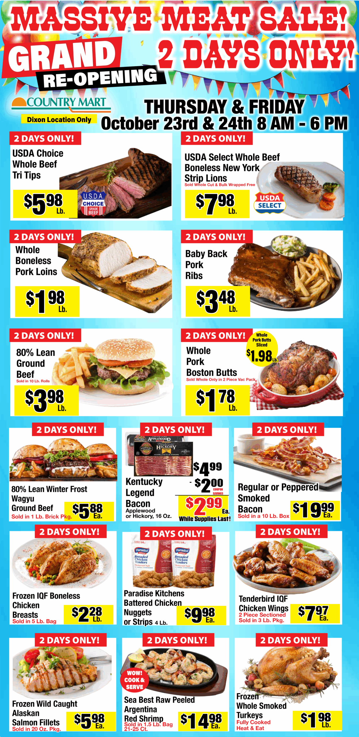 10-22-25 WRAP Dixon Only REgrand opening sale week 4