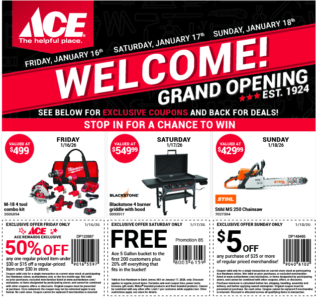 Ace Grand Opening 2026